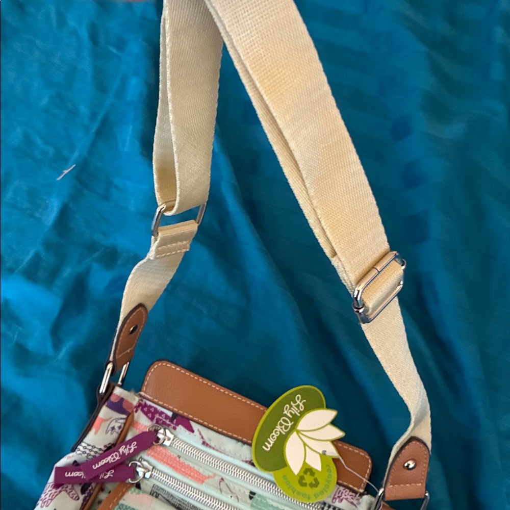 Lily Bloom weenie dog Print Crossbody Bag NEW - Picture 2 of 5